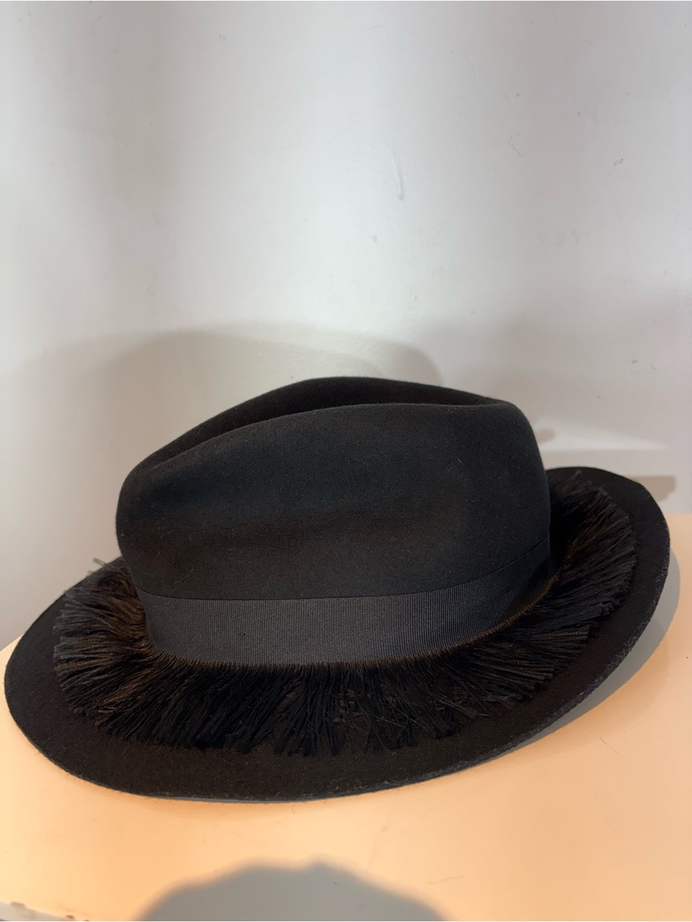 Brixton Stockholm Fedora Black 100% Wool Hat Size Small